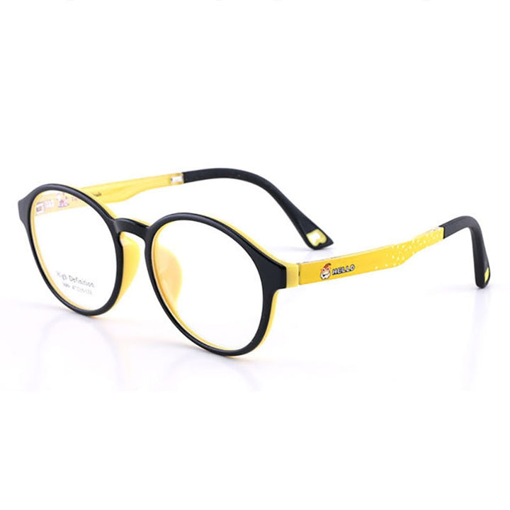 Reven Jate 5689 Child Glasses Frame For Kids Eyeglasses Frame Flexible Frame Reven Jate Yellow  