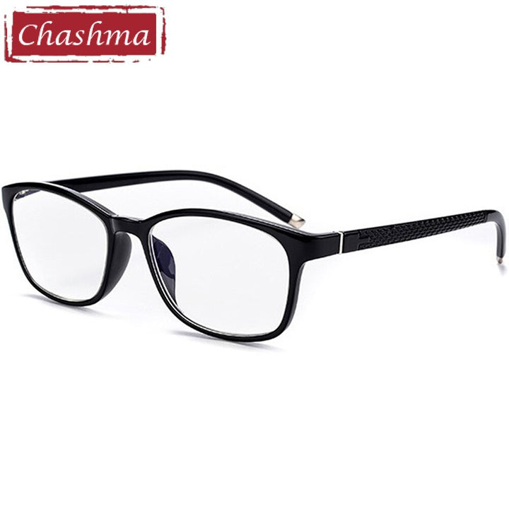 Unisex Eyeglasses TR90 Material Light Flexible 1631 Frame Chashma Black  