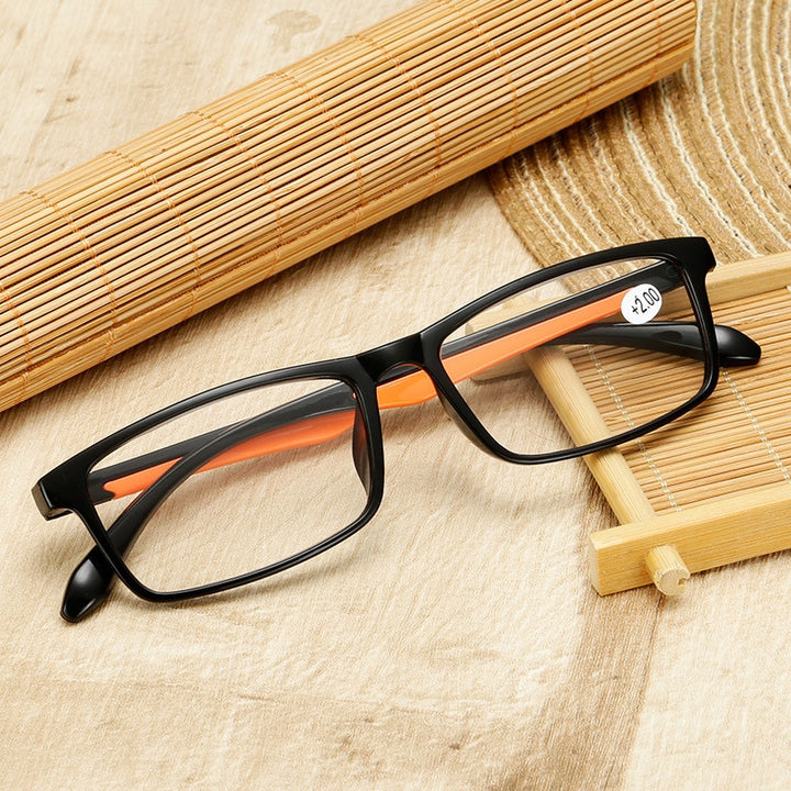 Iboode Tr90 Ultralight Women Men Reading Glasses Clear Lens +1.5 2.0 3.0 4.0 Reading Glasses Iboode +100 BLACK 