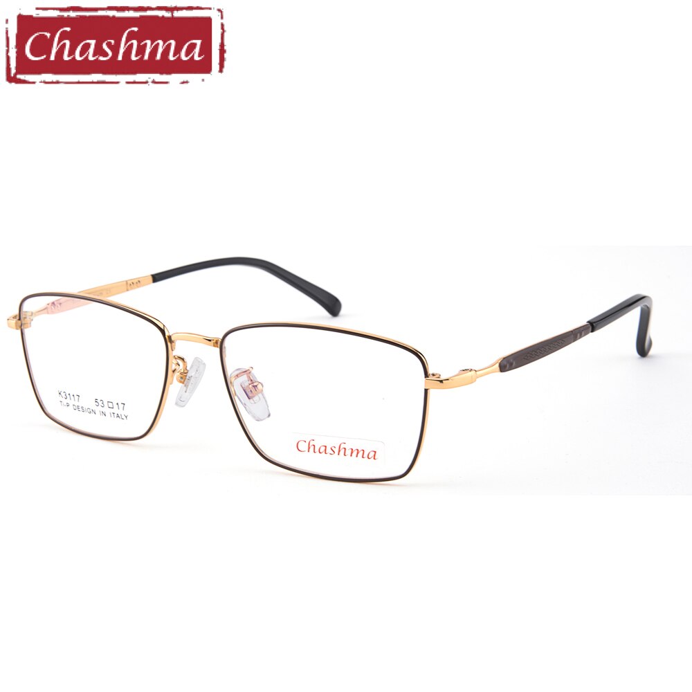 Chashma Ottica Men's Full Rim Square Titanium Eyeglasses 3117 Full Rim Chashma Ottica   