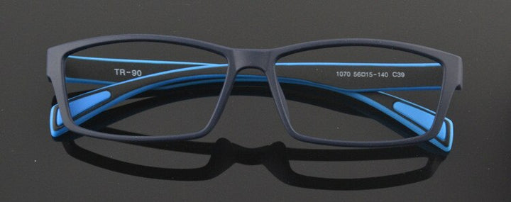 Unisex Eyeglasses Light TR 90 Flexible Sport 17 g Sport Eyewear Chashma Blue Temple  