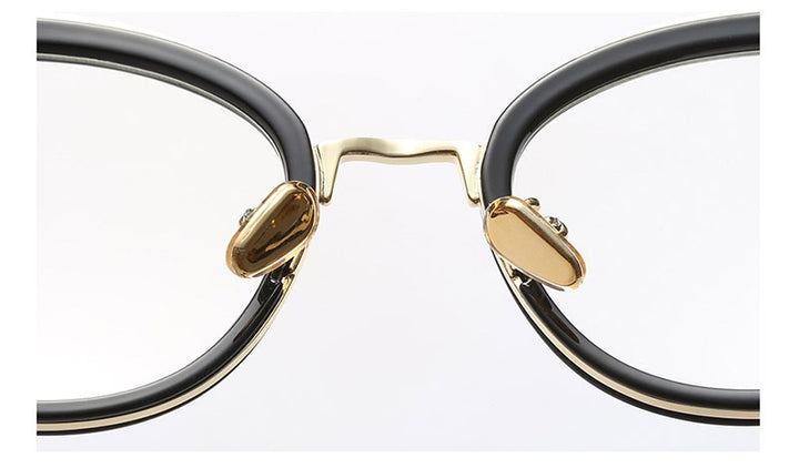 Hotony Women's Full Rim Round Cat Eye Acetate Frame Eyeglasses 97551 Full Rim Hotony   