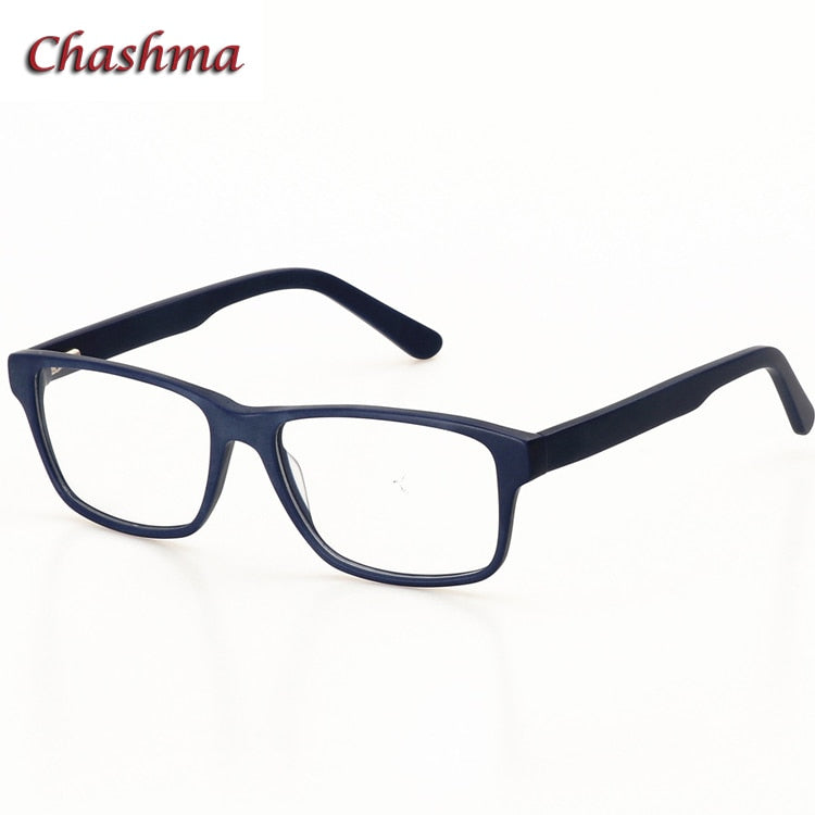 Chashma Ochki Unisex Full Rim Square Acetate Eyeglasses 1603 Full Rim Chashma Ochki Matte Blue  