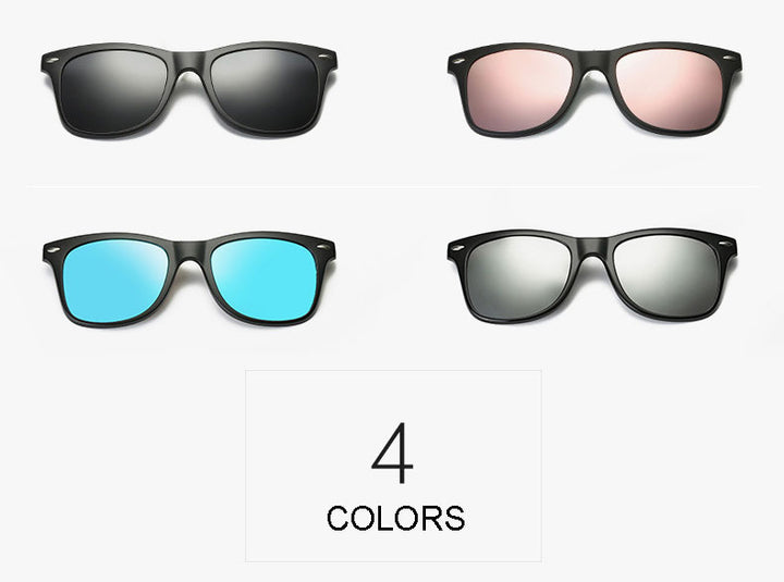Reven Jate Polarized Sunglasses Magnetic Clip-On For Men And Women Sun 4 Colors Driving And Fishing Sunwear Sunglasses Reven Jate   
