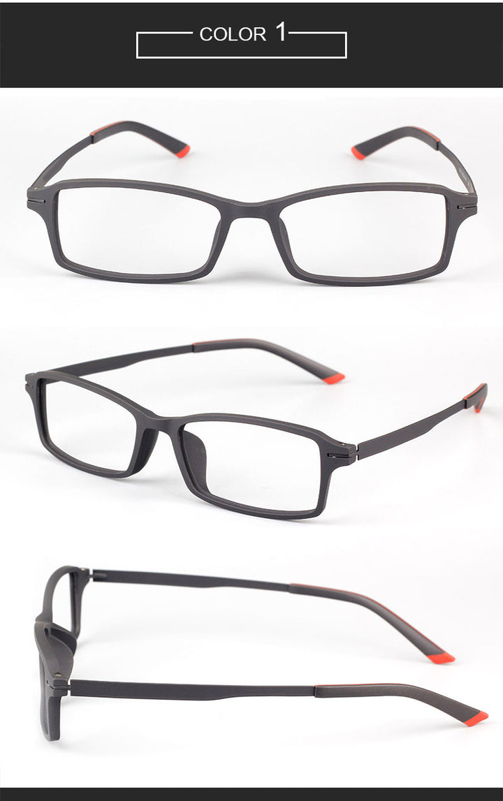 Reven Jate 7011 Full Rim Flexible Frame Pure Titanium Super Light Temple Legs Eyeglasses Frame Glasses Full Rim Reven Jate   