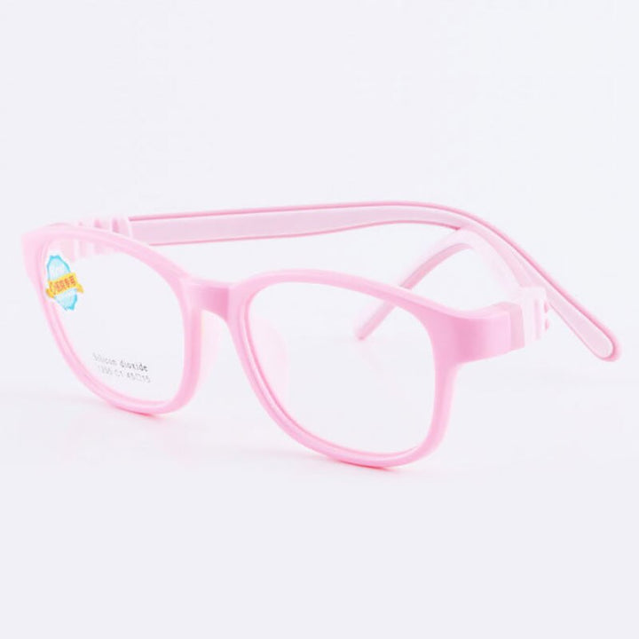 Reven Jate 1255 Child Glasses Frame For Kids Eyeglasses Frame Flexible Frame Reven Jate Pink  