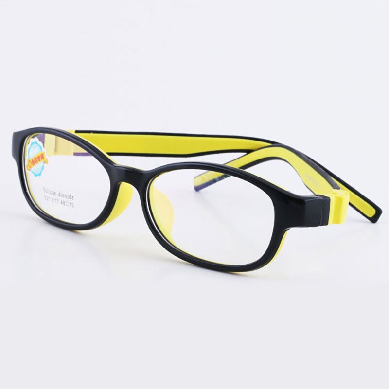 Reven Jate 521 Child Glasses Frame For Kids Eyeglasses Frame Flexible Frame Reven Jate Yellow  