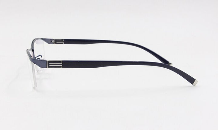 Men's Titanium Alloy Front Rim Eyeglasses Half Frame P9963 Frame Bclear   