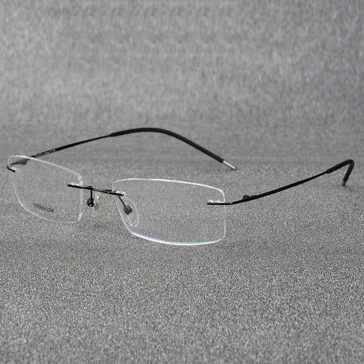 Hotochki Rimless Titanium Alloy Frame Flexible Temple Eyeglasses Rimless Hotochki   