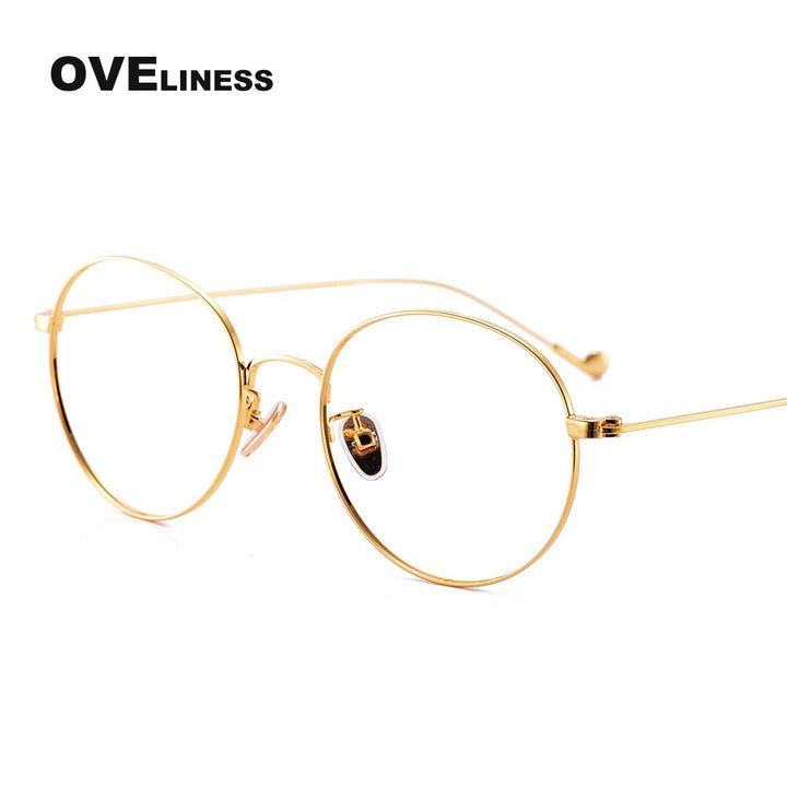 Oveliness Women's Full Rim Round Alloy Eyeglasses 2681 Full Rim Oveliness gold  