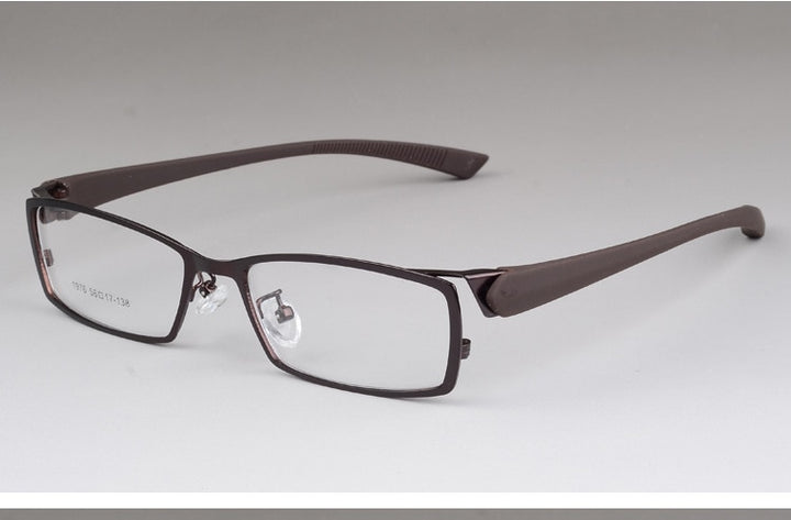 Men's Alloy Frame Full Rim Eyeglasses S1976 Full Rim Bclear   