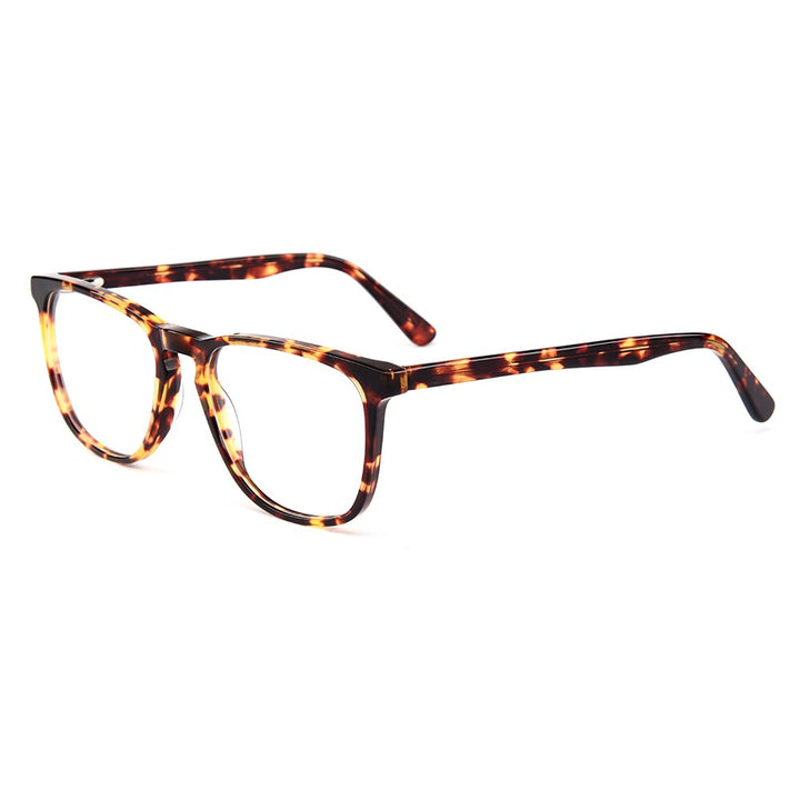 Unisex Eyeglasses Acetate Square Full Rim With Spring Hinges Yh6031 Full Rim Gmei Optical   