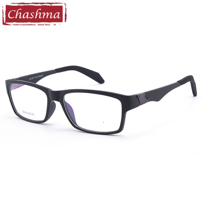 Men's Eyeglasses Sport TR90 Full Frame 8206 Sport Eyewear Chashma Black  