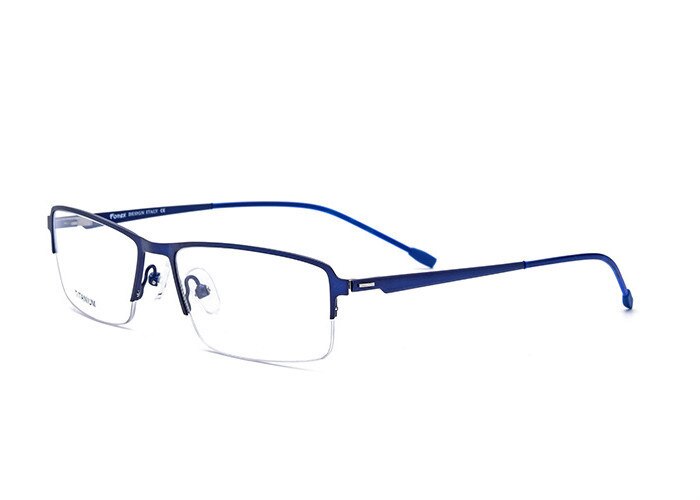 Unisex Eyeglasses Metal Spectacle Frame Titanium Alloy Frame Brightzone Blue  
