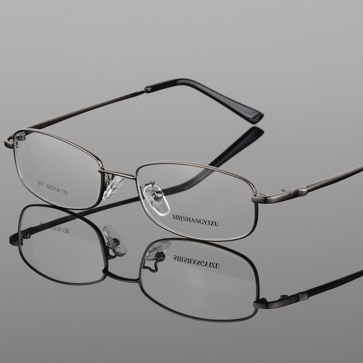 Unisex Eyeglasses Metal Full Frame Alloy 917 Frame Bclear   