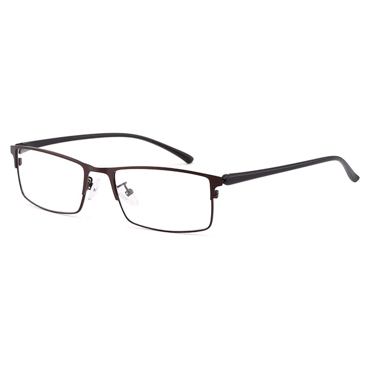 Men's Eyeglasses Titanium Alloy Legs IP Electroplating Y2529 Frame Gmei Optical C4 Brown  