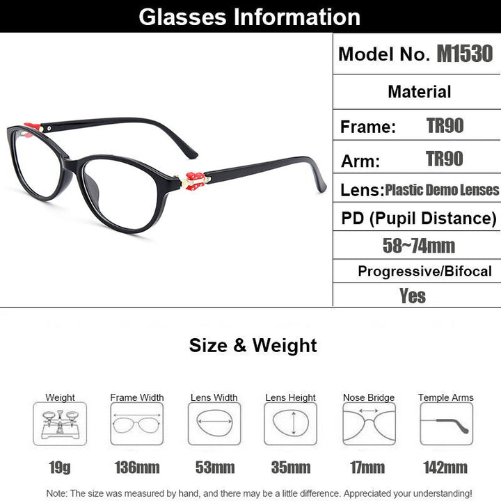 Women's Eyeglasses Ultra-Light Tr90 Plastic M1530 Frame Gmei Optical   