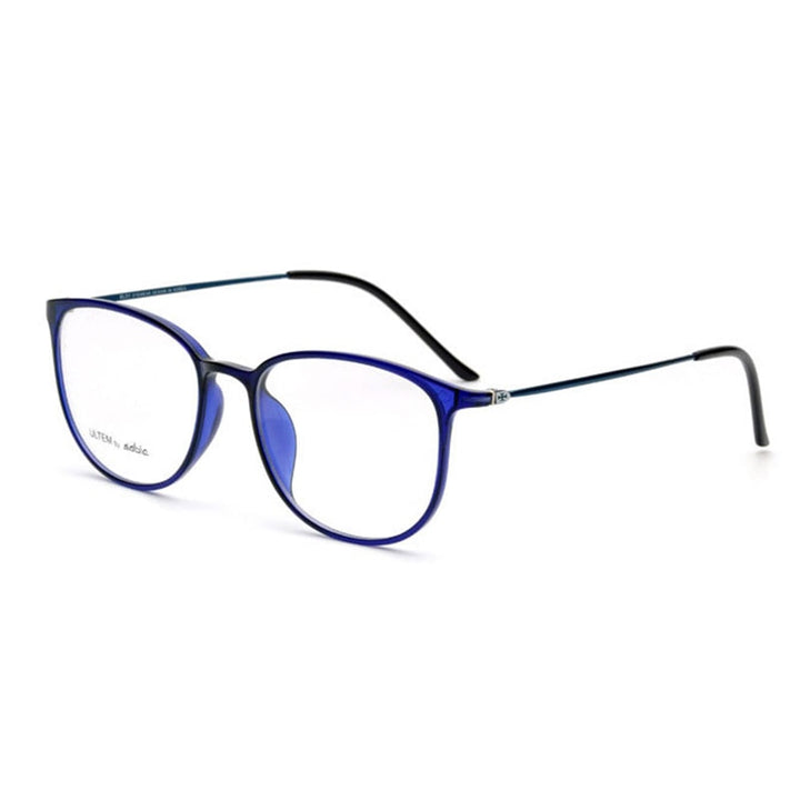 Hotochki Women's Slim Full Rim Plastic Metal Frame Eyeglasses 2212 Full Rim Hotochki Blue  