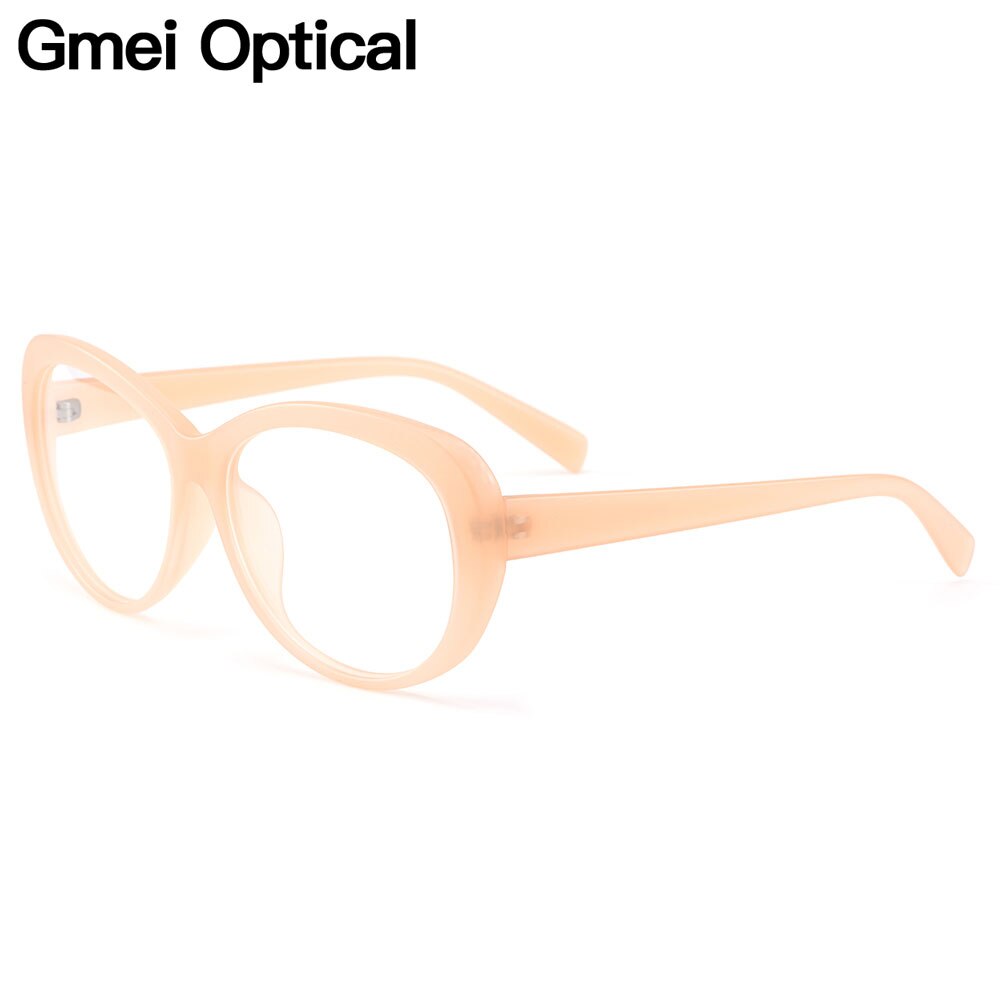 Gmei Women's Eyeglasses Voguish Tr90 Oval Full-Rim H8040 Full Rim Gmei Optical   
