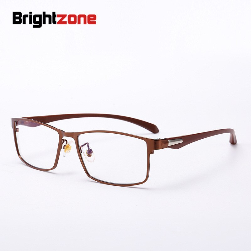 Men's Anti Blue Light Lens Square Alloy Full Frame Eyeglasses Th0010 Anti Blue Brightzone   