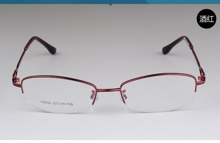 Women's Alloy Semi Rim Frame Eyeglasses  F6052 Semi Rim Bclear   