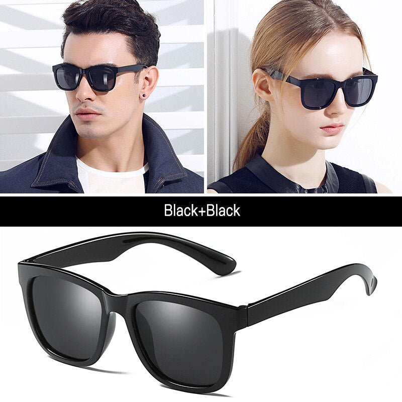 Aidien Unisex Full Rim Polycarbonate Frame Myopic Lens Sunglasses D14050 Sunglasses Aidien Black 0 