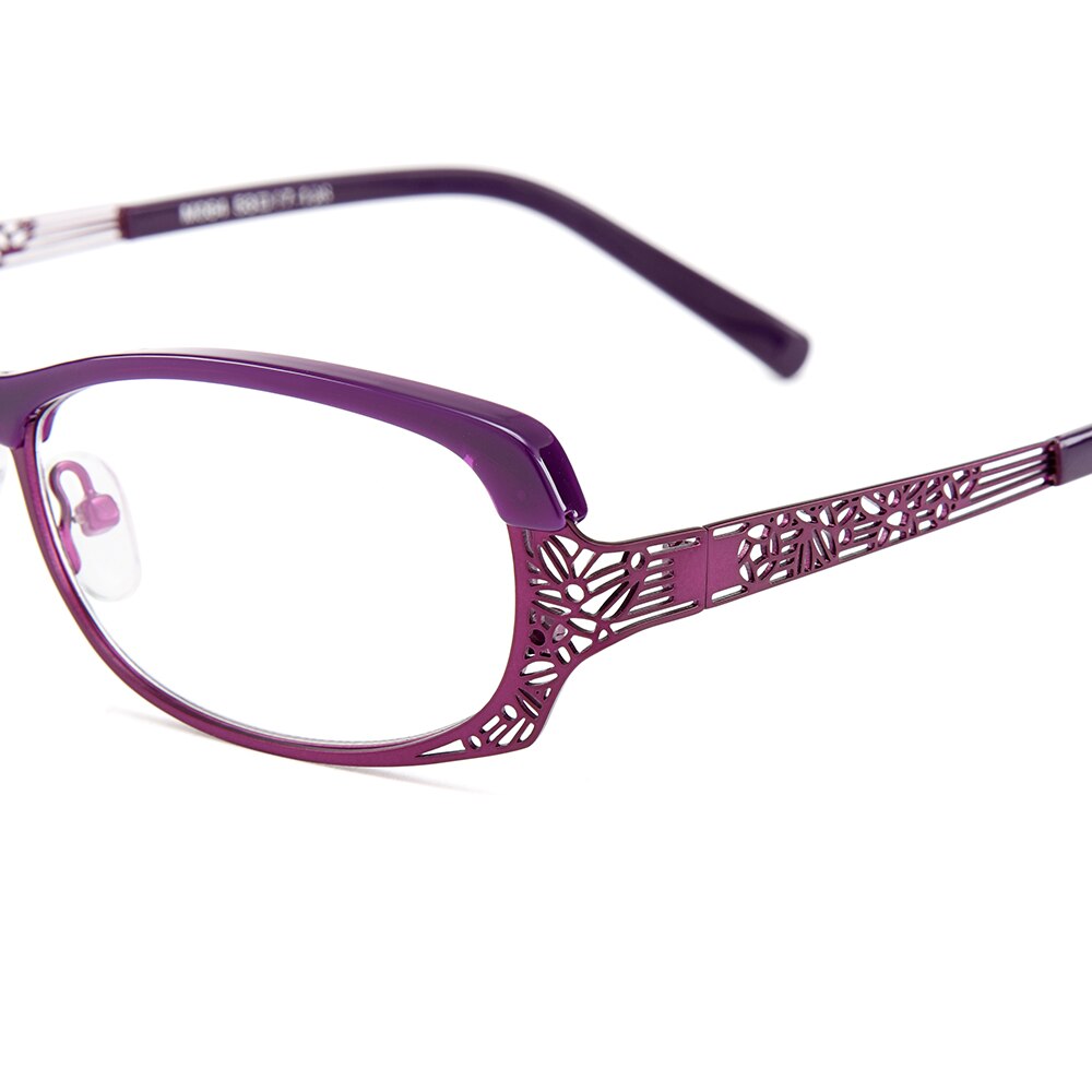 Gmei Women's Eyeglasses Oval Ultralight Tr90 Alloy Full Rim M064 Full Rim Gmei Optical   