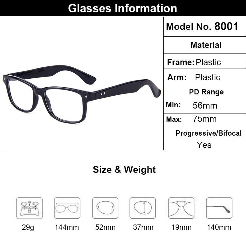 Unisex Eyeglasses Plastic Frame With Stars T8001 Frame Gmei Optical   