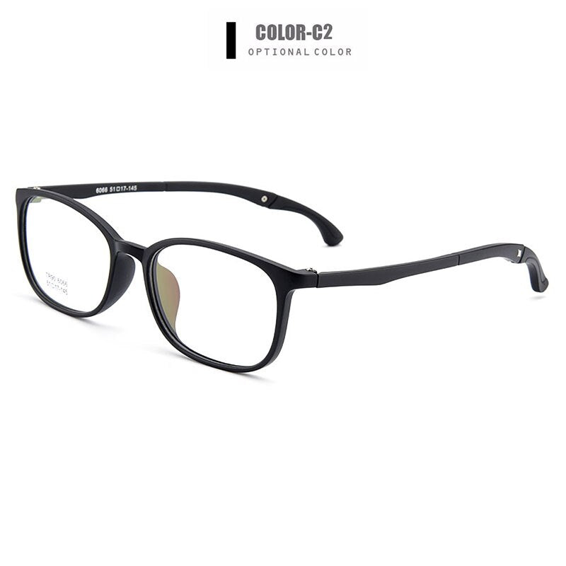 Men's Eyeglasses Ultra-Light Tr90 With Hangers Plastic M6066 Frame Gmei Optical C2  