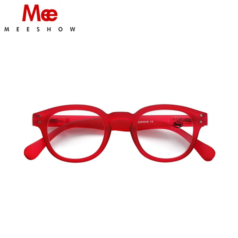 Meeshow Reading Glasses Women Red Eye Glasses With Diopter French 1513 +1.5 +2.0 +2.5 Reading Glasses Meeshow   