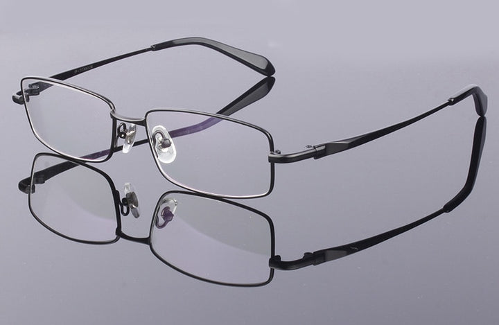 Reven Jate Titanium Alloy Eyeglasses Frame Full Rim Rectangular Metal Glasses Eyewear Frame Spectacles Full Rim Reven Jate   