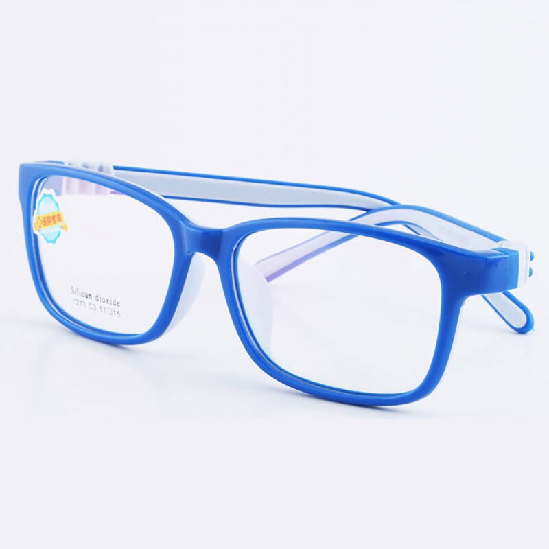 Reven Jate 1273 Child Glasses Frame For Kids Eyeglasses Frame Flexible Frame Reven Jate Blue  