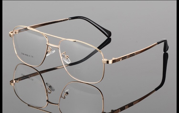 Unisex Alloy Frame Full Rim Eyeglasses 2256 Full Rim Bclear   