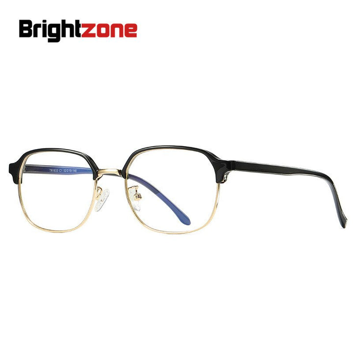 Unisex TR90 Anti Blue Light Eyeglasses Alloy Frame 1833 Anti Blue Brightzone Black-gold  
