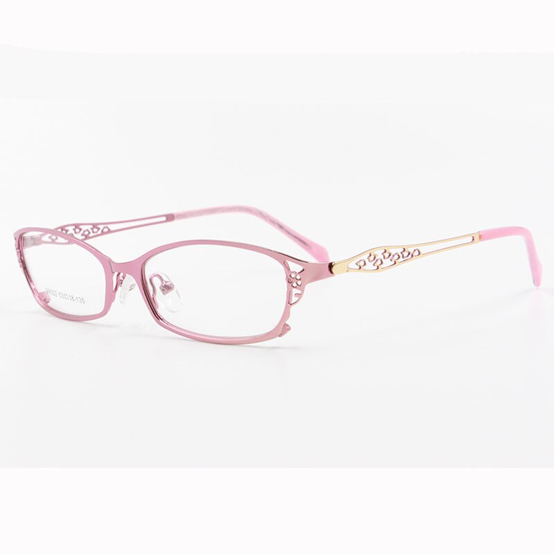 Women's Full Rim Eyeglasses Alloy Frame S99002 Full Rim Bclear Pink  
