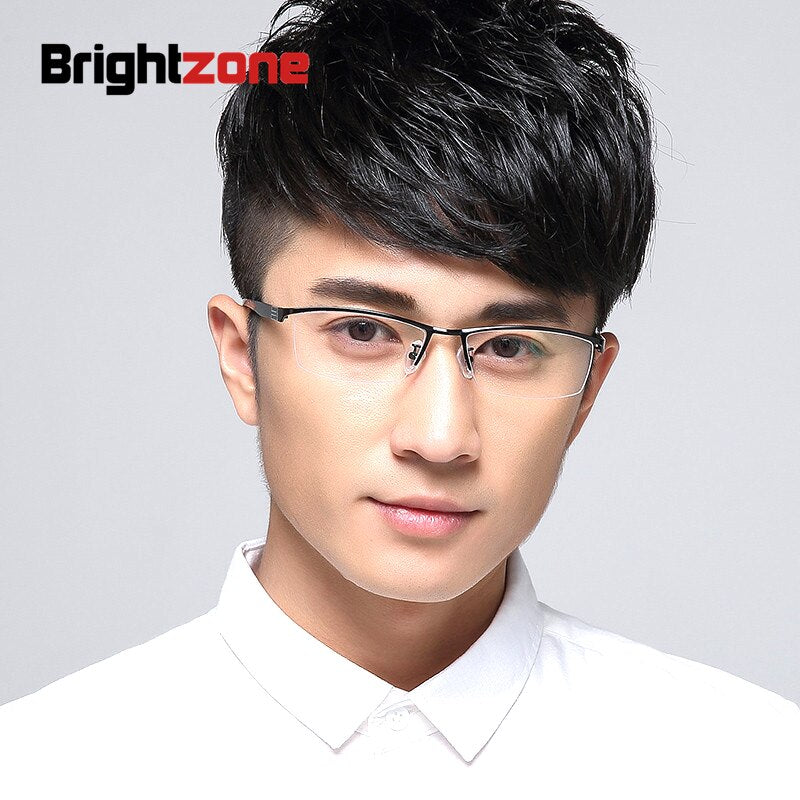 Brightzone Men's Reading Glasses Full Rim Square Alloy 56170 Reading Glasses Brightzone   