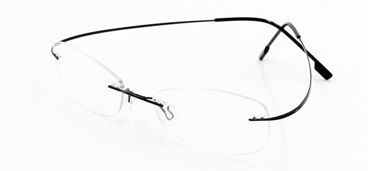 Women's Eyeglasses Memory Titanium Alloy Frame Rimless 865 Rimless Bclear   