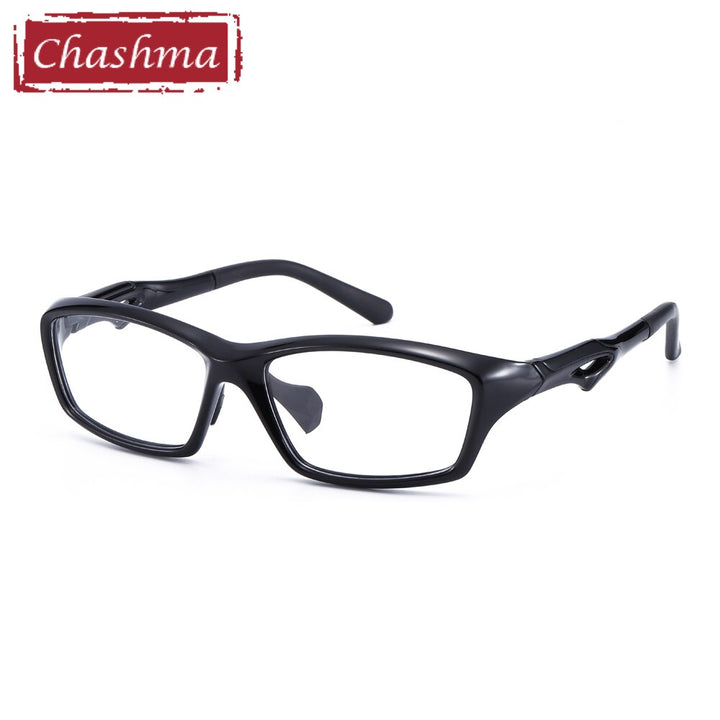 Men's Eyeglasses Plastic Titanium 9233 TR90 Frame Chashma Bright Black  
