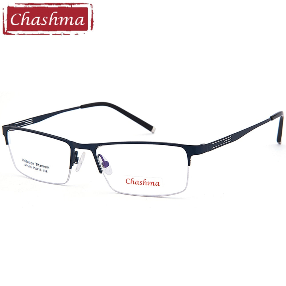 Chahsma Men's Semi Rim Square Titanium Eyeglasses 1518 Semi Rim Chashma   