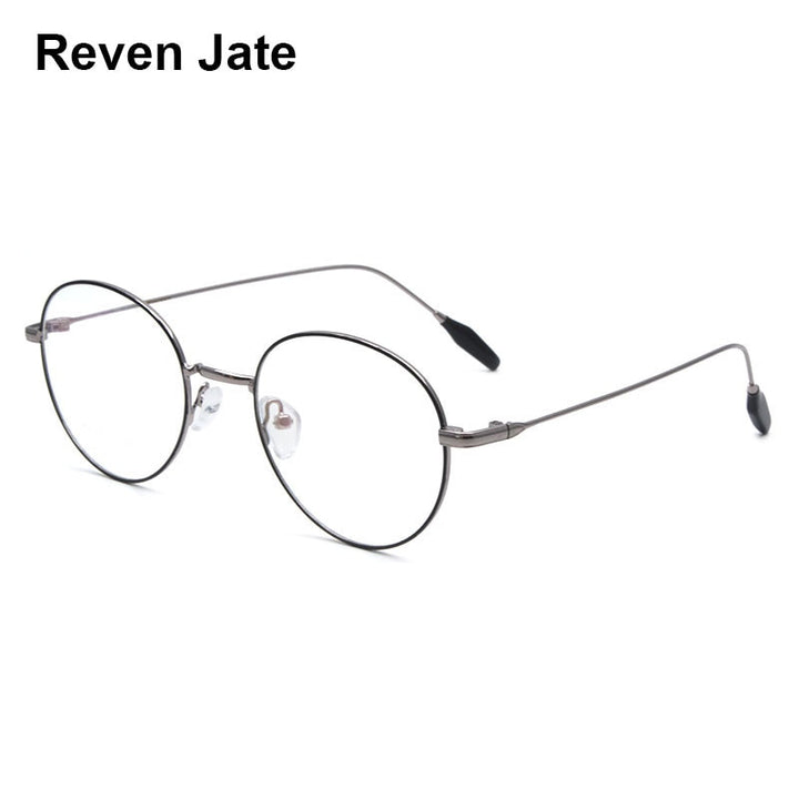 Reven Jate X2038 Full Rim Alloy Metal Eyeglasses Frame For Men And Women Eyewear Glasses Frame 4 Colors Full Rim Reven Jate   