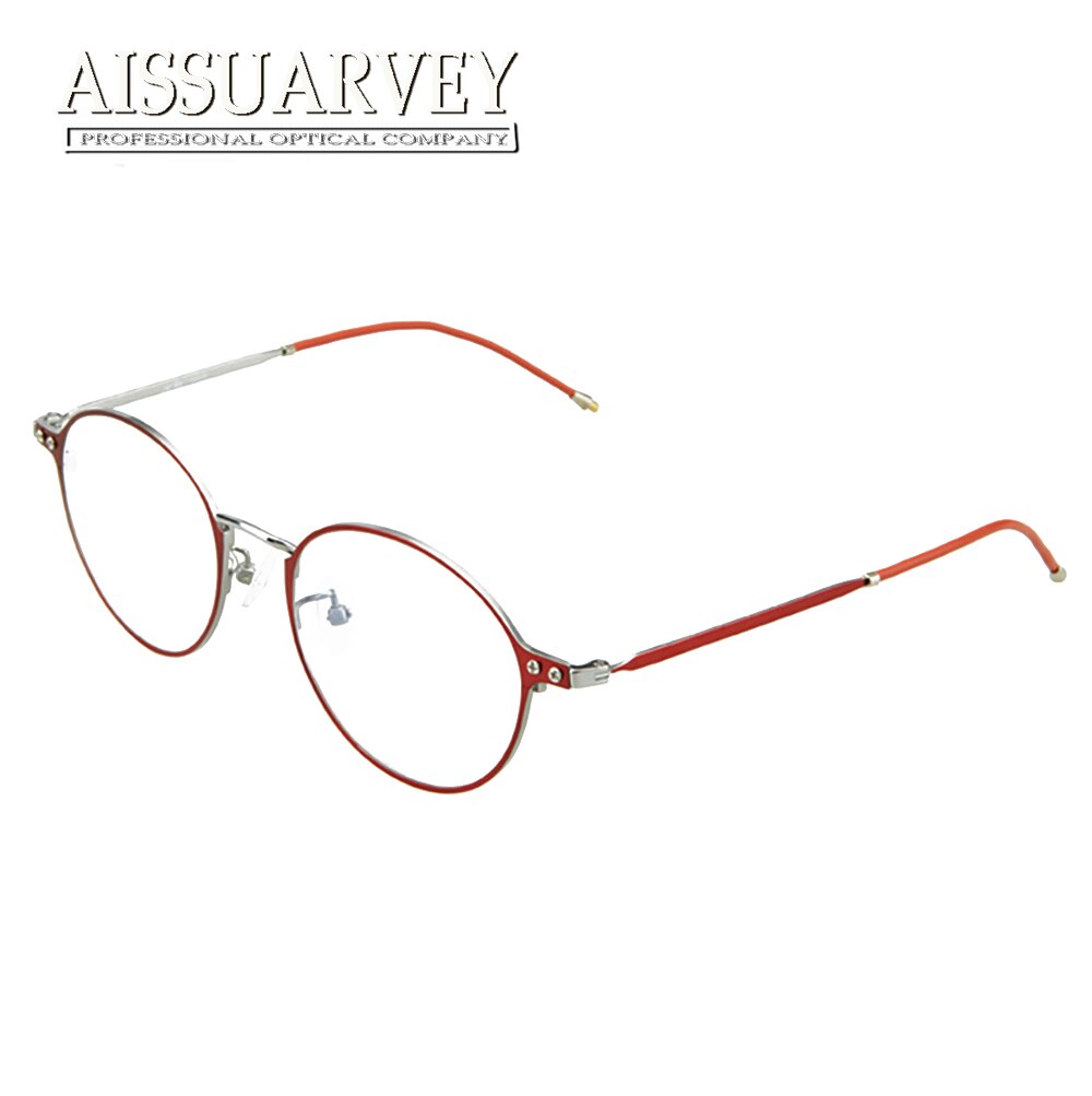 Women's Full Rim Round Titanium Frame Eyeglasses As8001t Full Rim Aissuarvey Eyeglasses   