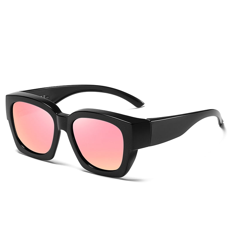 Aidien Unisex Fit Over Cover Overlay Polarized Lens Sunglasses S2020 Sunglasses Aidien Pink black 