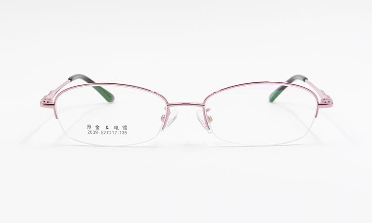 Women's Alloy Frame Semi Rim Eyeglasses 2039 Semi Rim Bclear   