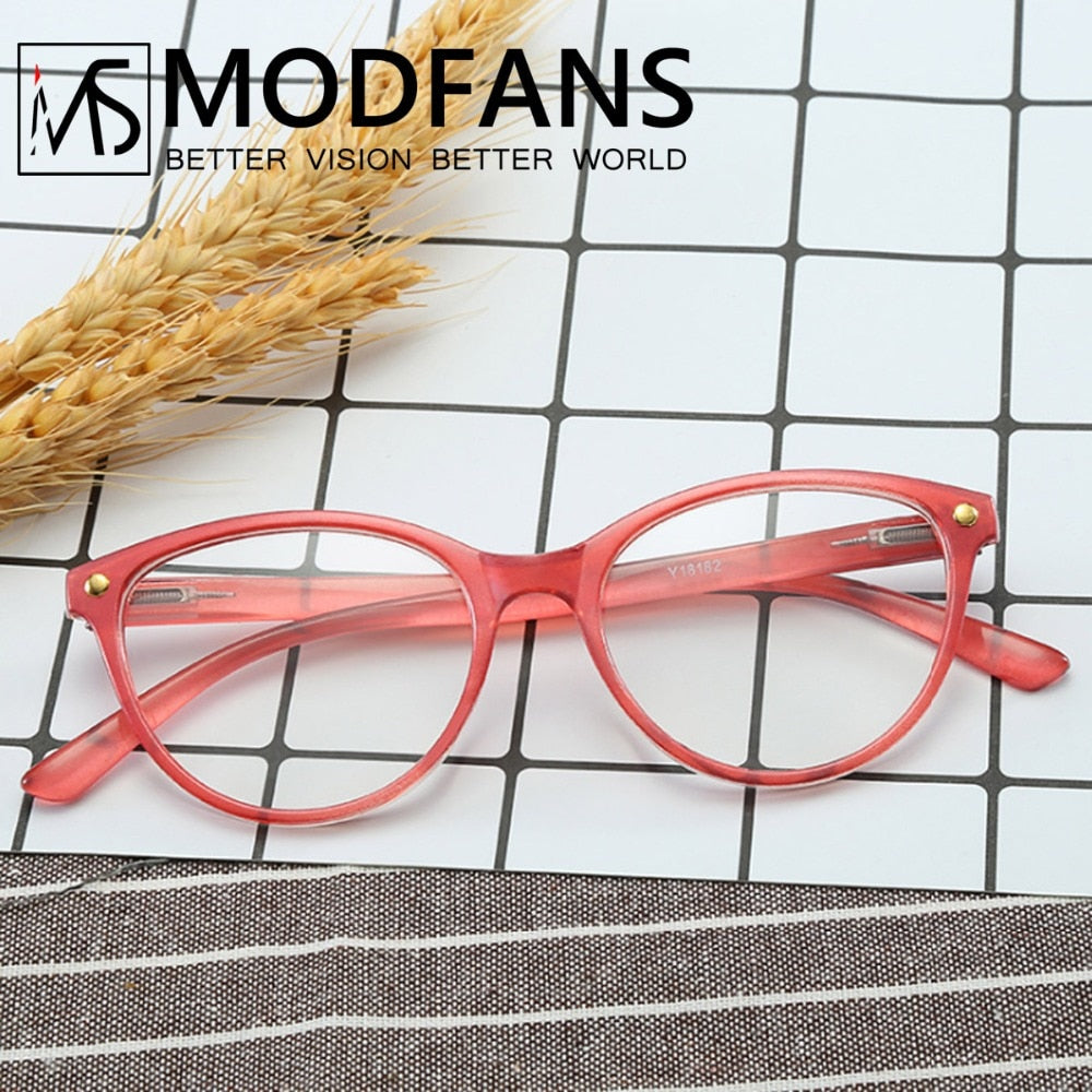 ModFans Women's Full Rim Cat Eye Tr 90 Reading Glasses Msa0032 Reading Glasses Modfans   
