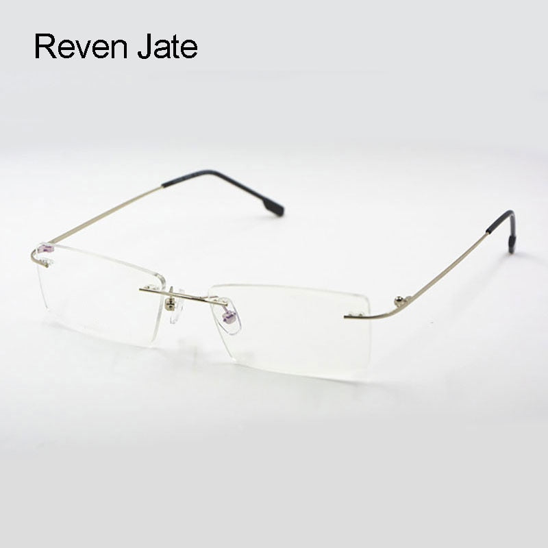 Reven Jate Titanium Memory Flexible Rimless Frame Eyeglasses Glasses For Women And Men Frame Shape Customed Rimless Reven Jate   