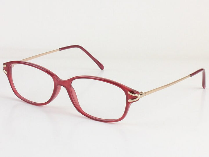 Women's Eyeglasses Half Frame Acetate 6009a Frame Chashma Purple Red  