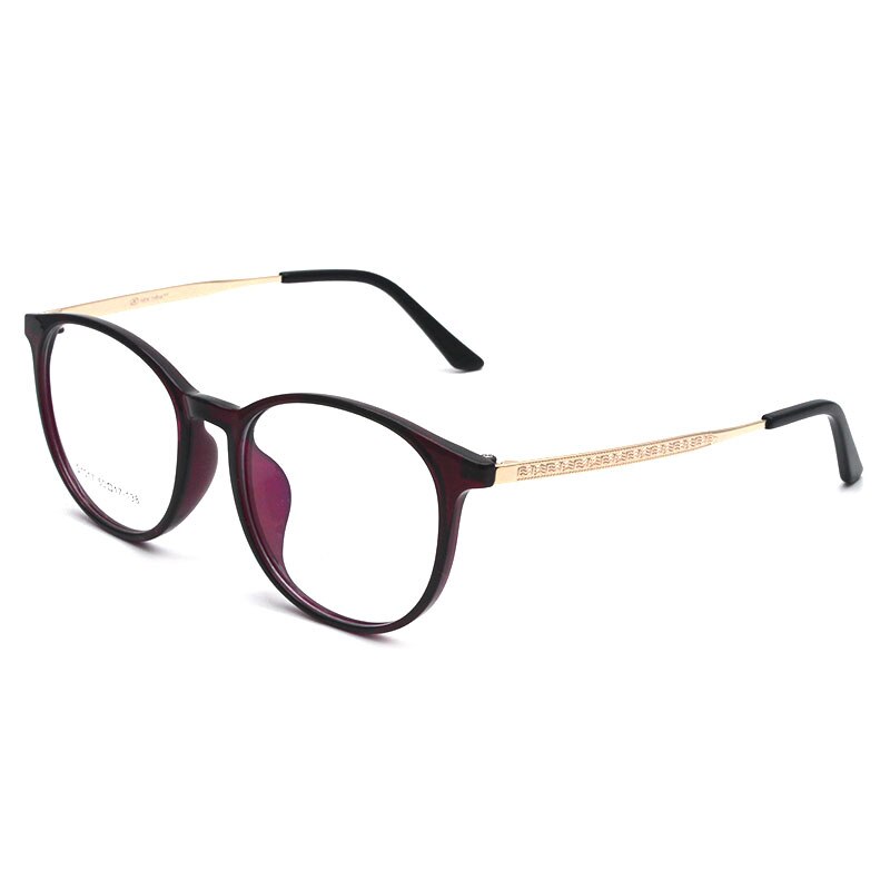 Reven Jate S1017 Acetate Full Rim Flexible Eyeglasses Frame For Men And Women Eyewear Frame Spectacles Full Rim Reven Jate purple  