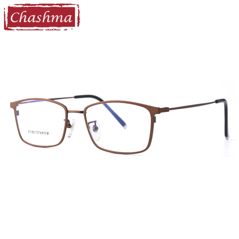 Chashma Ottica Men's Full Rim Square Titanium Eyeglasses 9910 Full Rim Chashma Ottica   