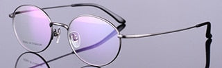 Unisex Eyeglasses 10 g Titanium Round Rs903 Frame Chashma gray  