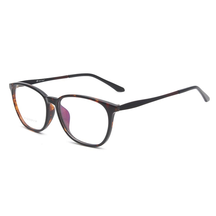 Reven Jate S1016 Acetate Full Rim Flexible Eyeglasses Frame For Men And Women Eyewear Frame Spectacles Full Rim Reven Jate Amber  